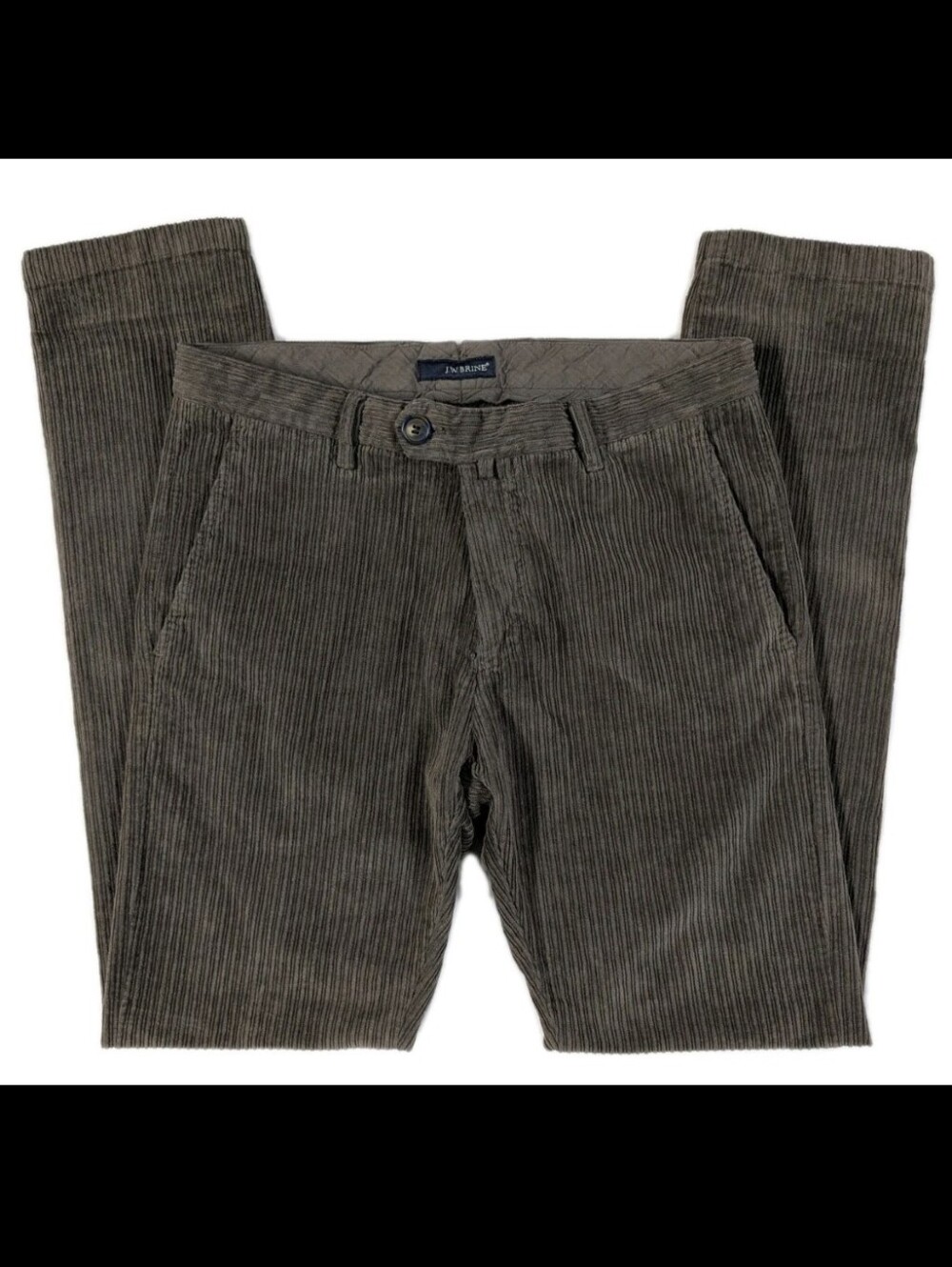 J.W. Brine Mens Pants IT 46 Brown Corduroy Stretch Made in Italy Trousers